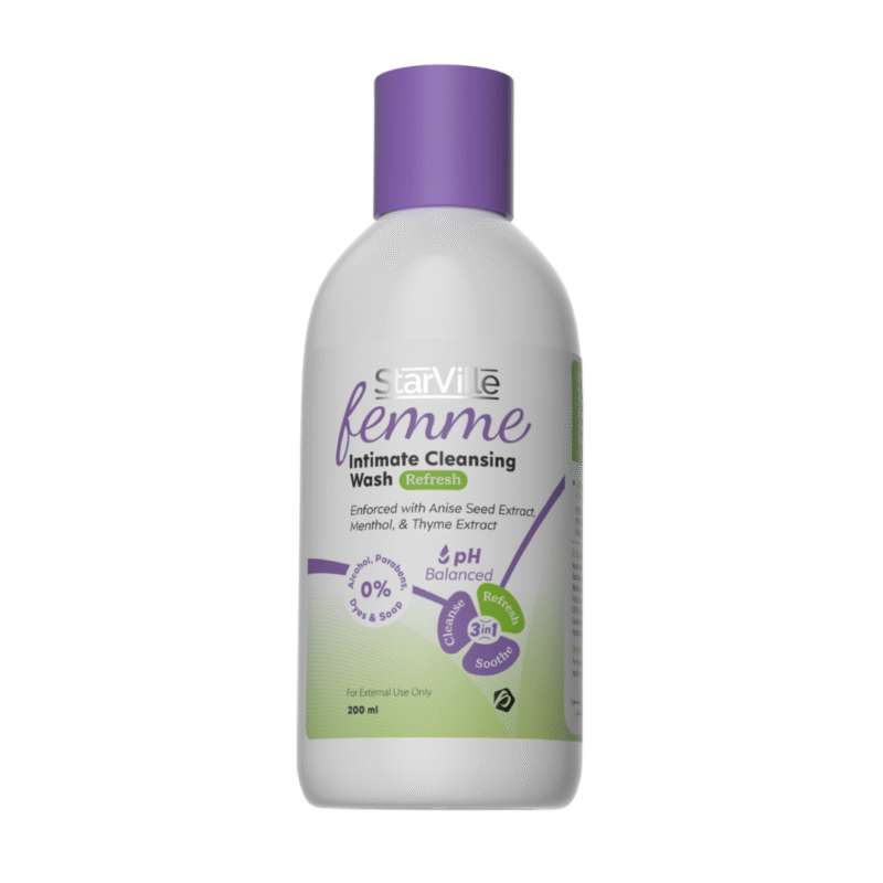 StarVille Femme Intimate Cleansing Wash Refresh 200 ml  غسول التنظيف الحميمي ستارفيل فيم المنعش 200 مل