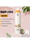 GK GK Hair The Best Keratin & Coconut Smoothing Hair Treatment 1000ml - Professional Vegan Brazilian Hair Complex for Silky Smooth, Frizz Free Hair - Formaldehyde Free